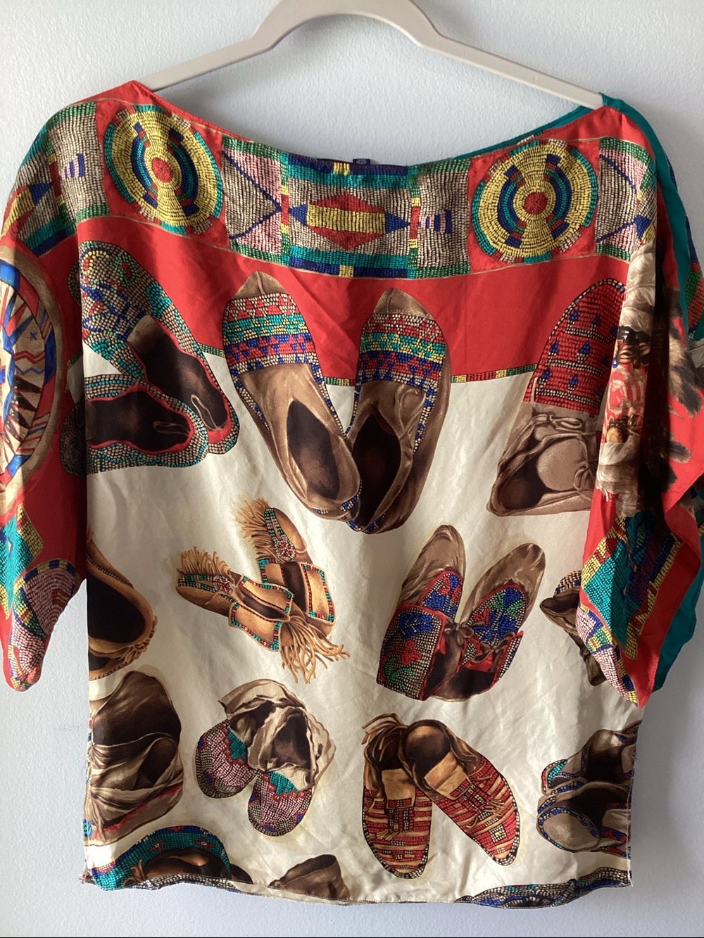 Ralph Lauren Silk Top Native American Lakota Mocassins - Picture 4 of 4